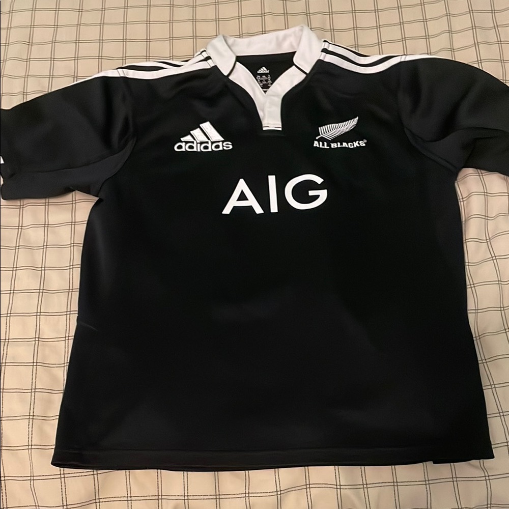 Adidas Kids All Blacks Jersey - Black and White
